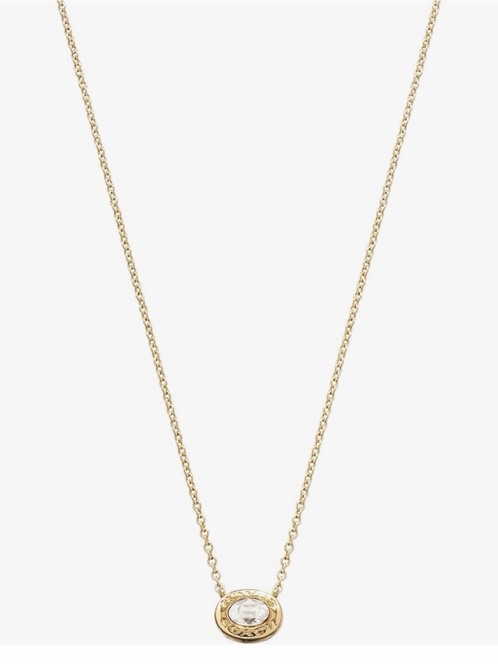 NWT Coach Signature Pendant Necklace